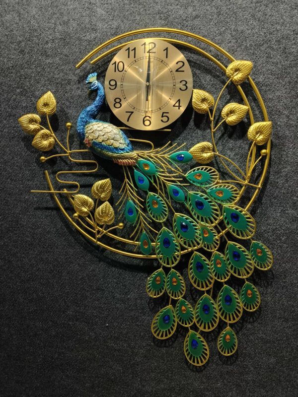Peacock Metal wall clock - Image 2
