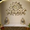 Pearl White 7 Horse Metal Wall art - Image 2