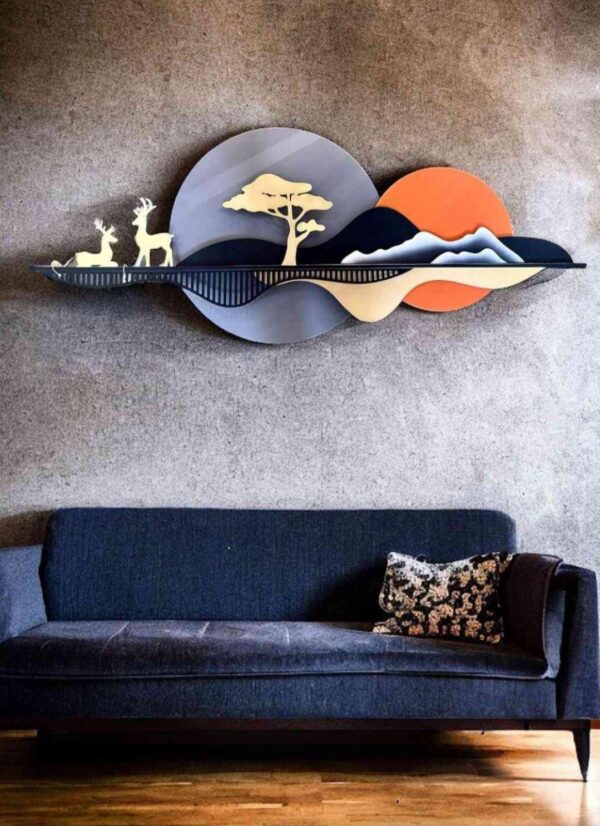 Multicolor Decorative Metal wallart