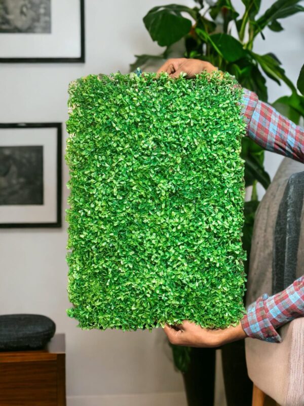 Green Small Leaf Artificial Vertical Garden Panel