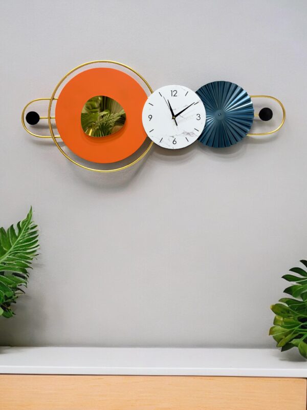 Antique Metal Wall Clock Art
