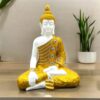Golden White Carved Buddha Statue - Image 2