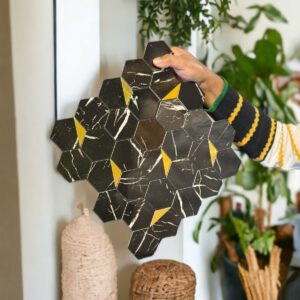 Black Marble Design Mosaic Tile